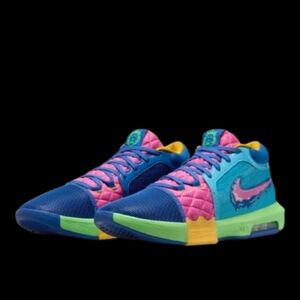 Nike Lebron Witness 8 I Promise School Mens Baltic Blue Pink Orange Green Yellow